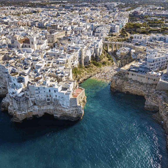 Bari capital of Puglia aerial view