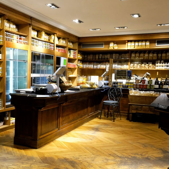 Cozy atmosphere of a trattoria in Turin