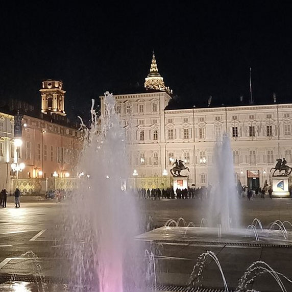 Modern and historic squares of Turin